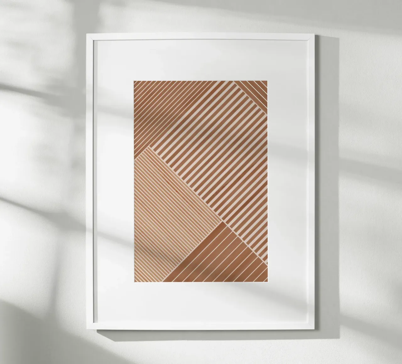 Motif géométrique avec lignes diagonales hahnemühle de Melloi Art Print