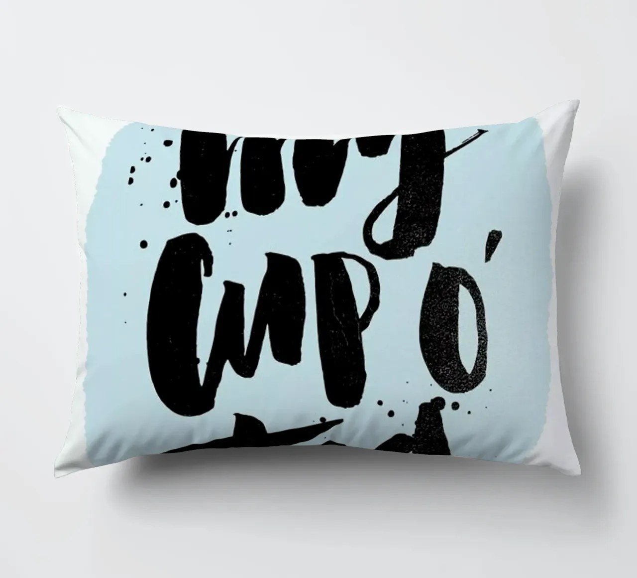 Cup O Tea decorative cushion by Matthew Taylor Wilson