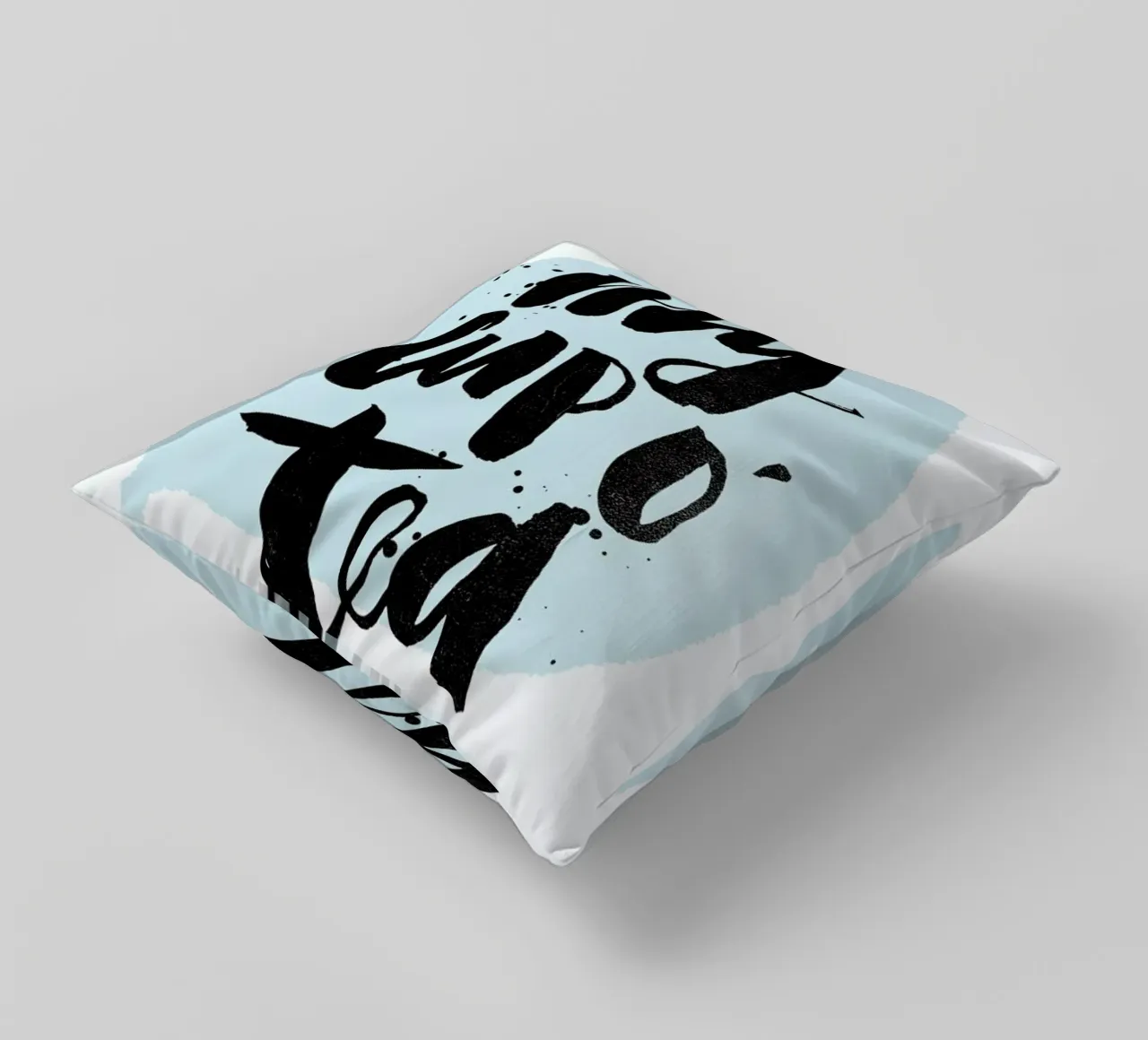 Cup O Tea decorative cushion by Matthew Taylor Wilson