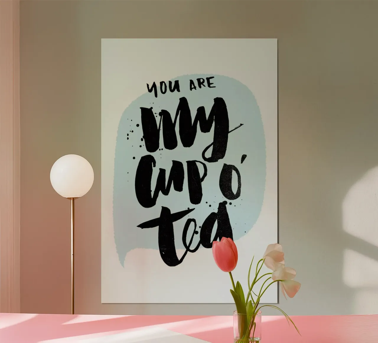 Cup O Tea poster con telaio in alluminio da Matthew Taylor Wilson