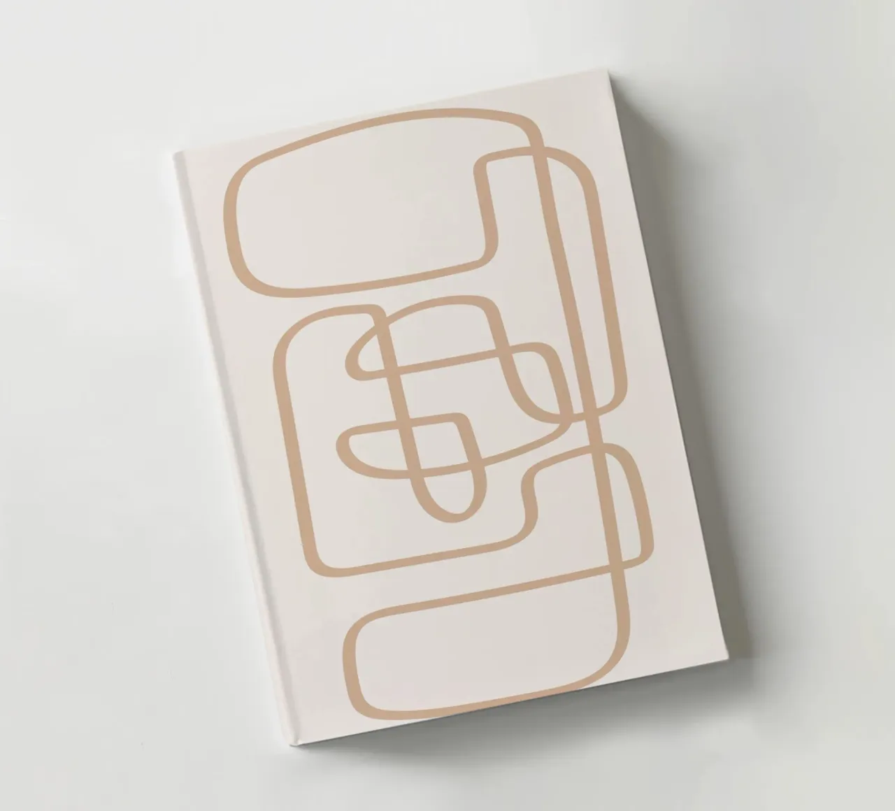 Abstract Line Drawing notebook by Melloi Art Print