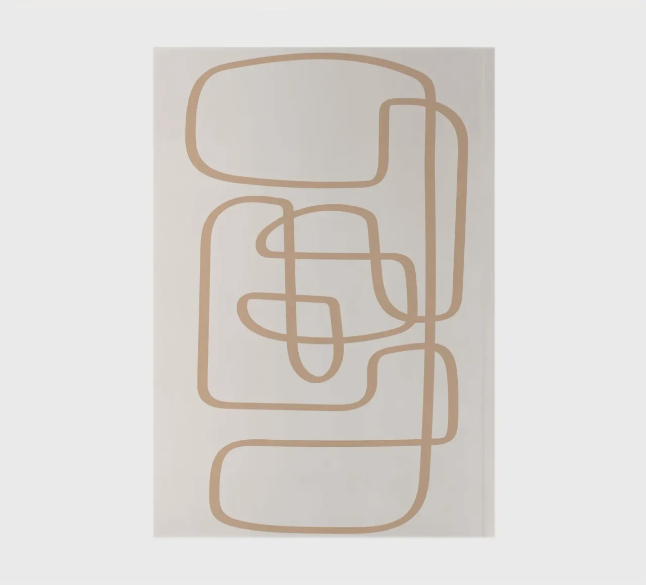 Abstract Line Drawing notebook by Melloi Art Print