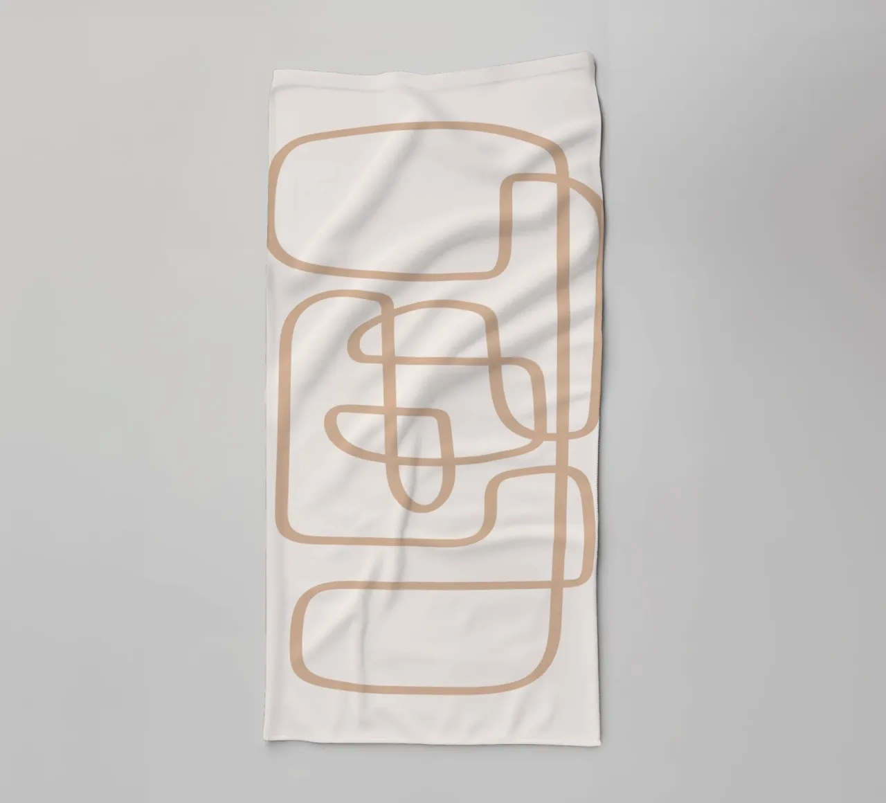 Abstract Line Drawing towel by Melloi Art Print