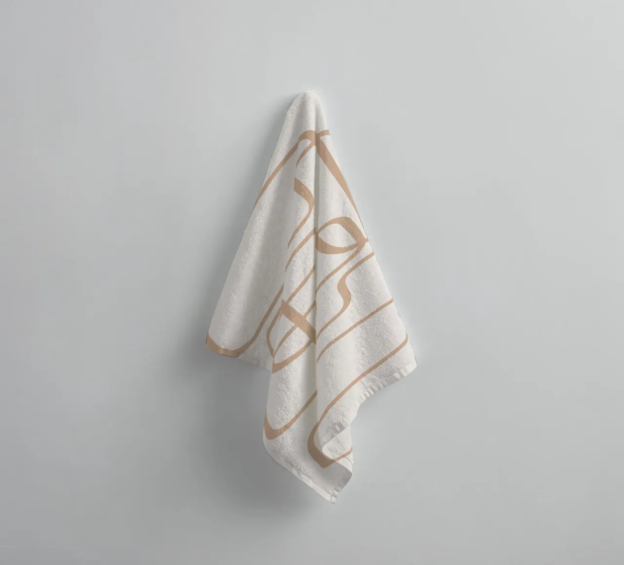 Abstract Line Drawing towel by Melloi Art Print