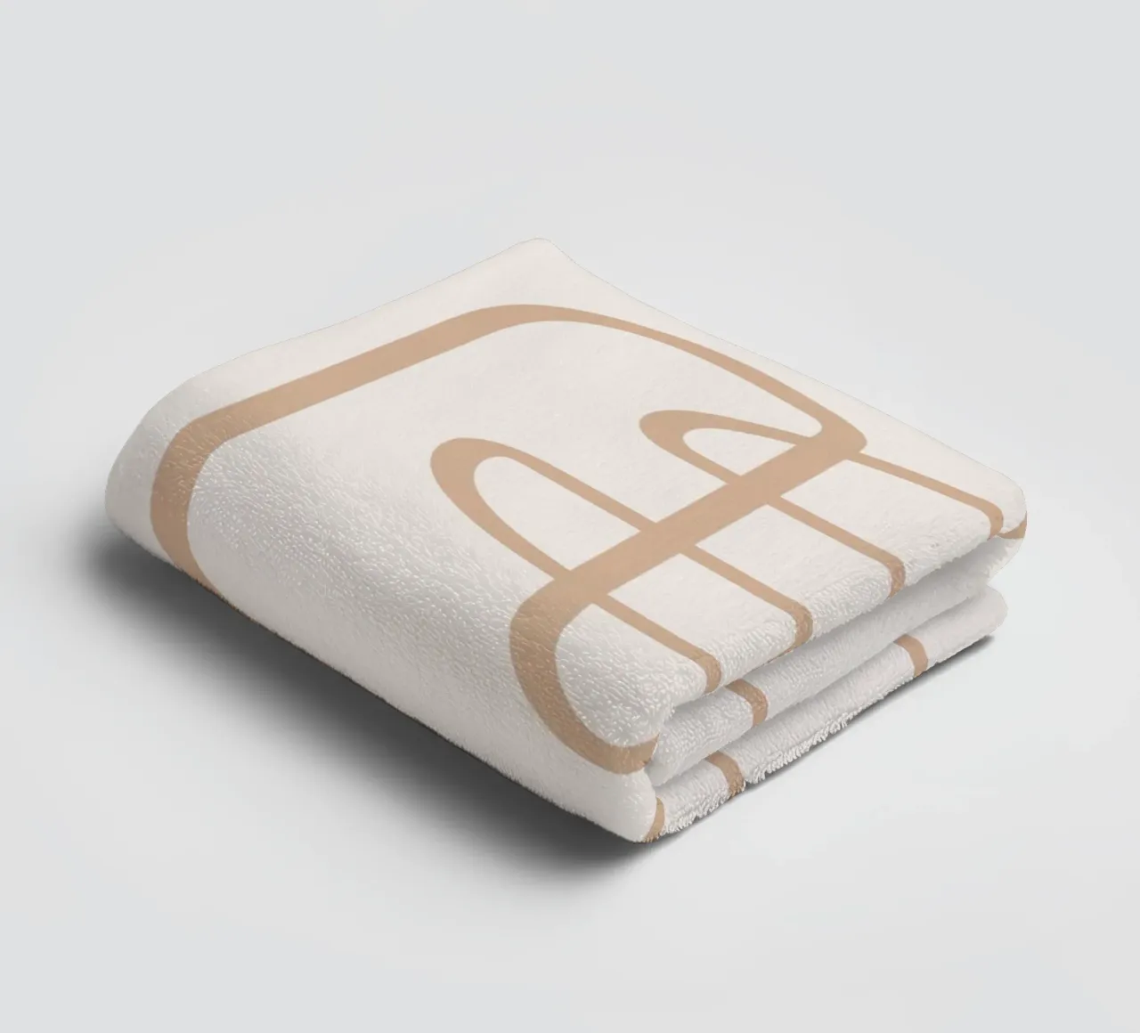 Abstract Line Drawing towel by Melloi Art Print