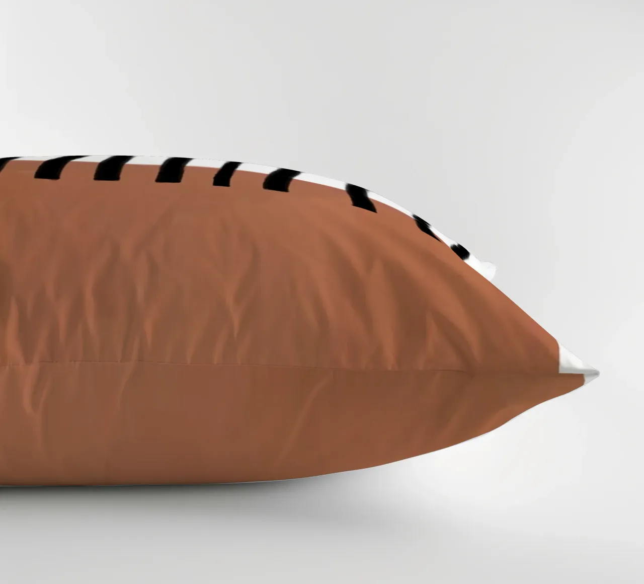 Linee verticali astratte e design rettangolare marrone cuscino da Melloi Art Print