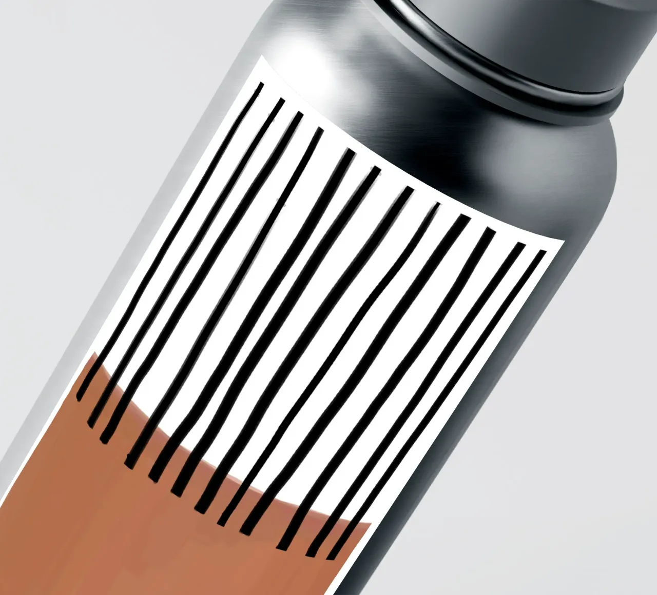 Abstract Vertical Lines and Brown Rectangular Design sticker by Melloi Art Print