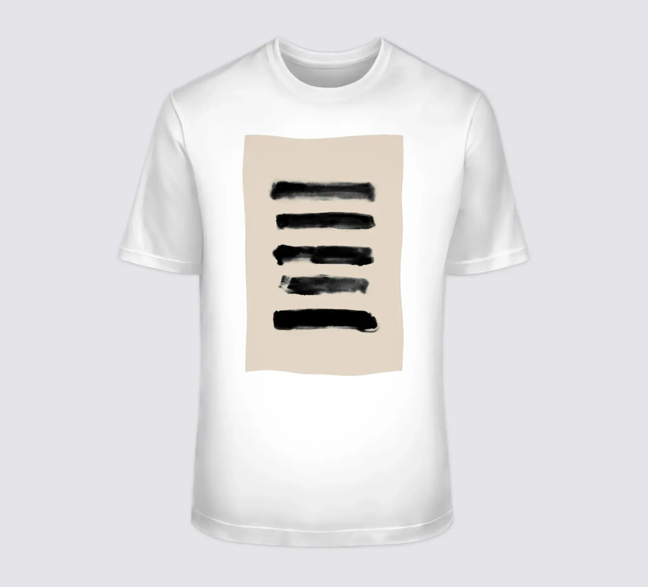 Horizontale abstrakte Pinselstriche T-Shirt von Melloi Art Print
