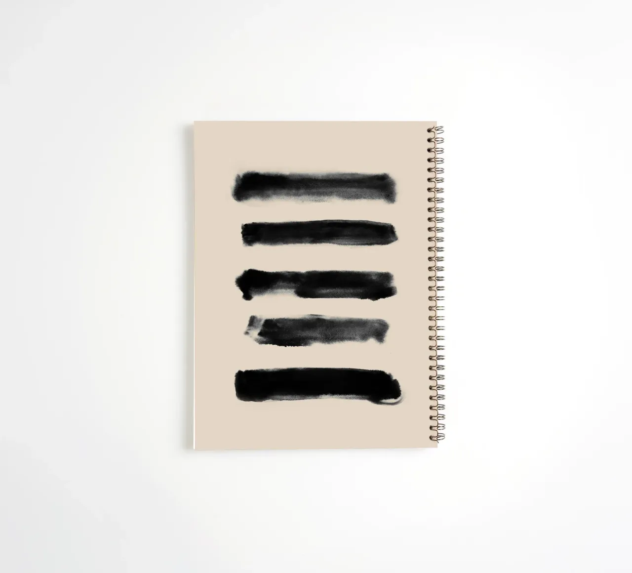 Horizontal Abstract Brush Strokes spiral notebook by Melloi Art Print