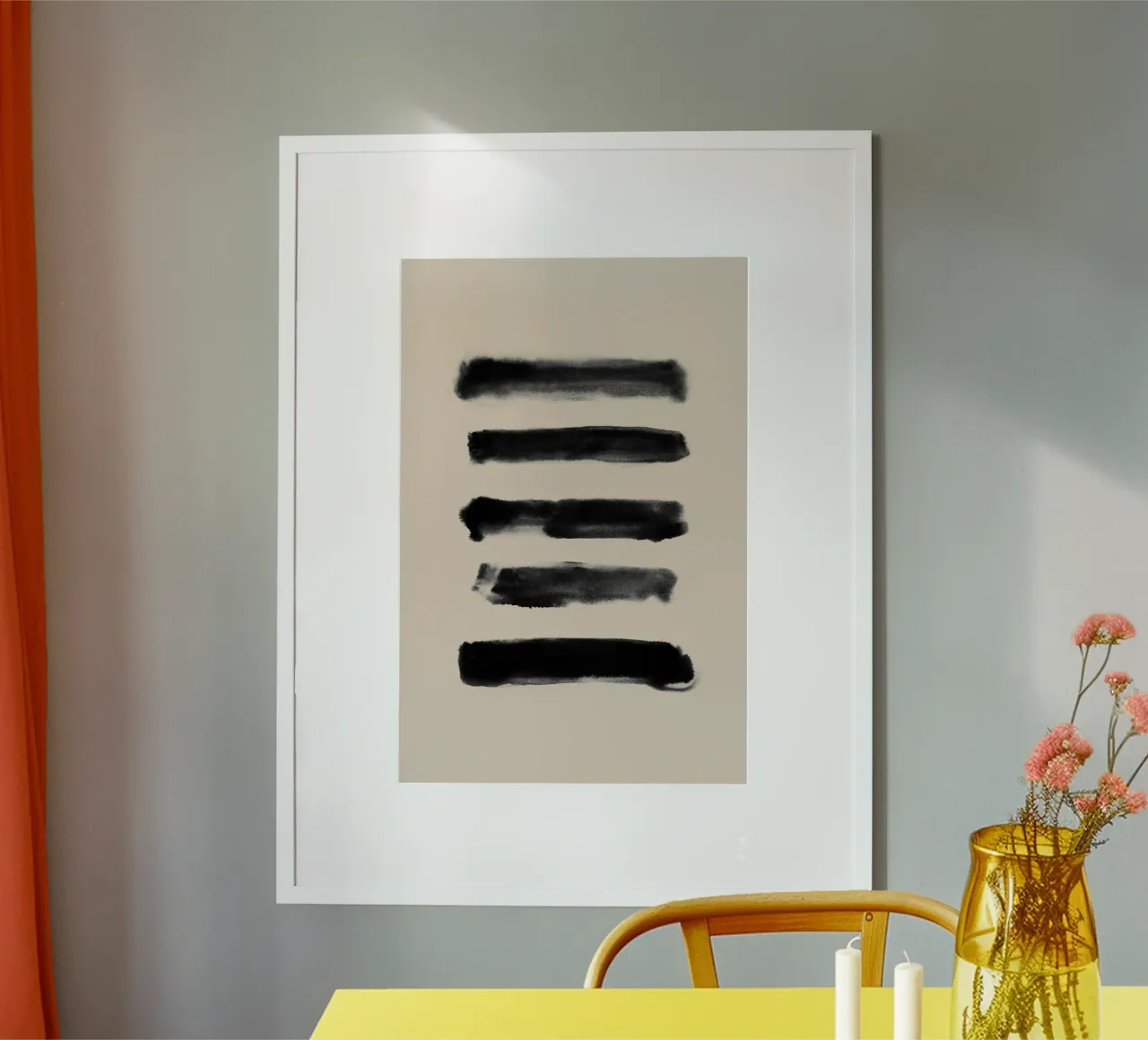 Pennellate astratte orizzontali poster da Melloi Art Print