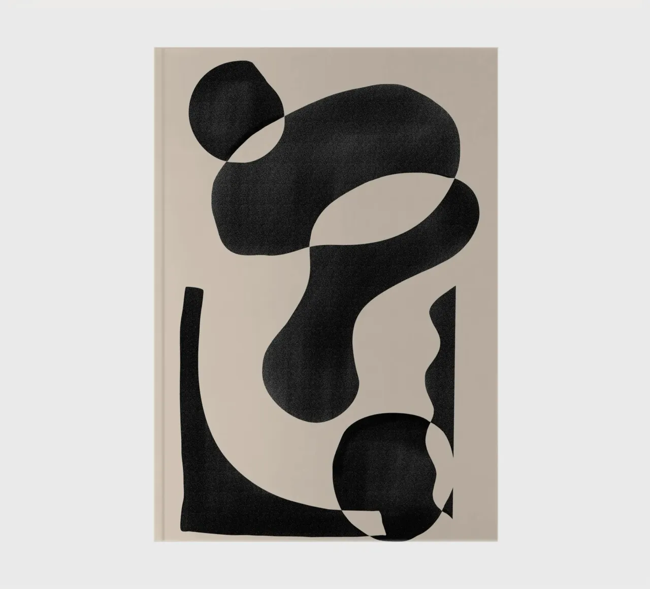 Abstract Organic Shape on Beige Background notebook by Melloi Art Print