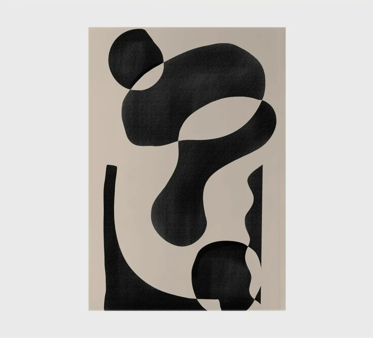 Abstract Organic Shape on Beige Background notebook by Melloi Art Print