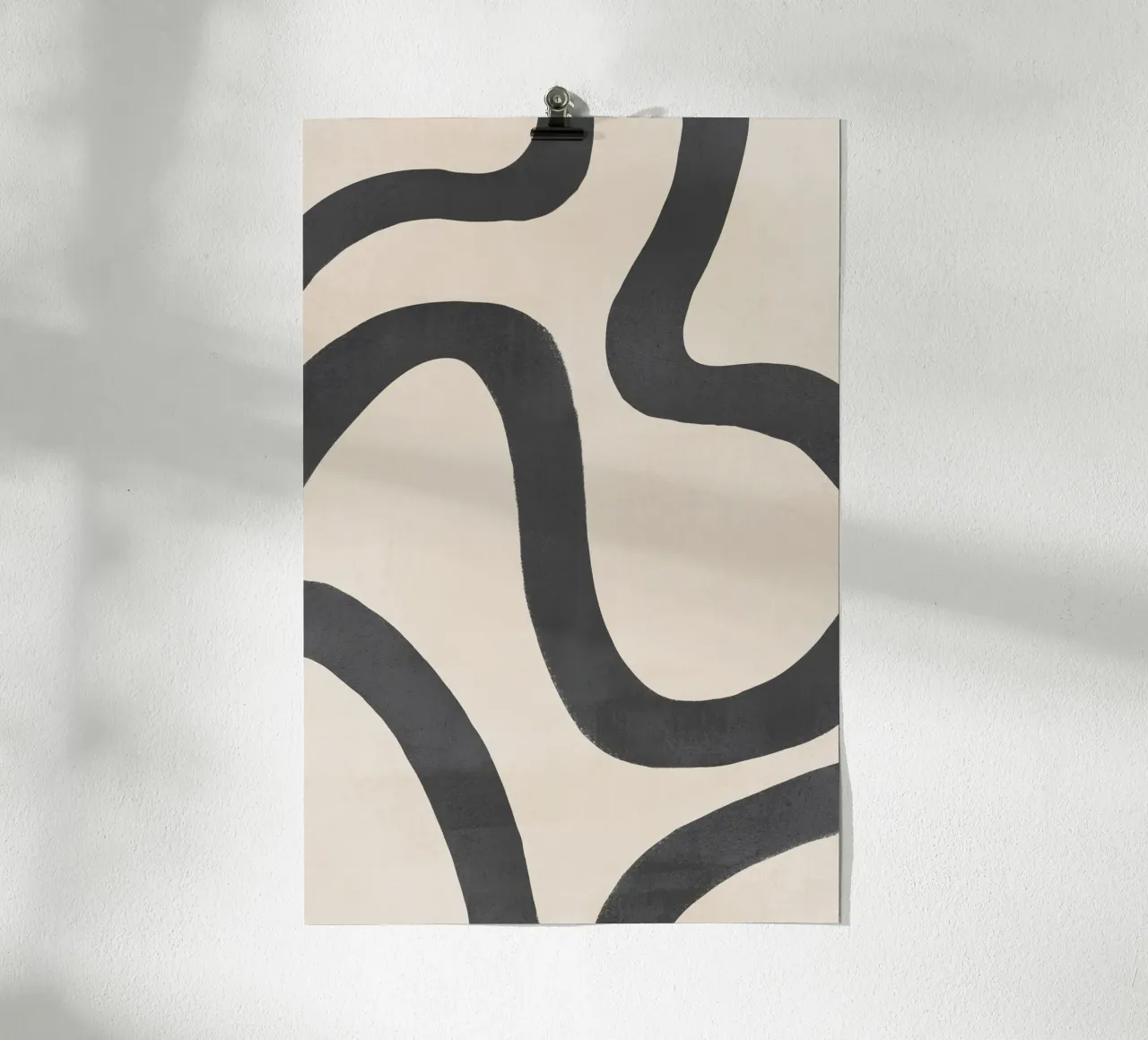 Linee organiche scorrevoli poster con telaio in alluminio da Melloi Art Print