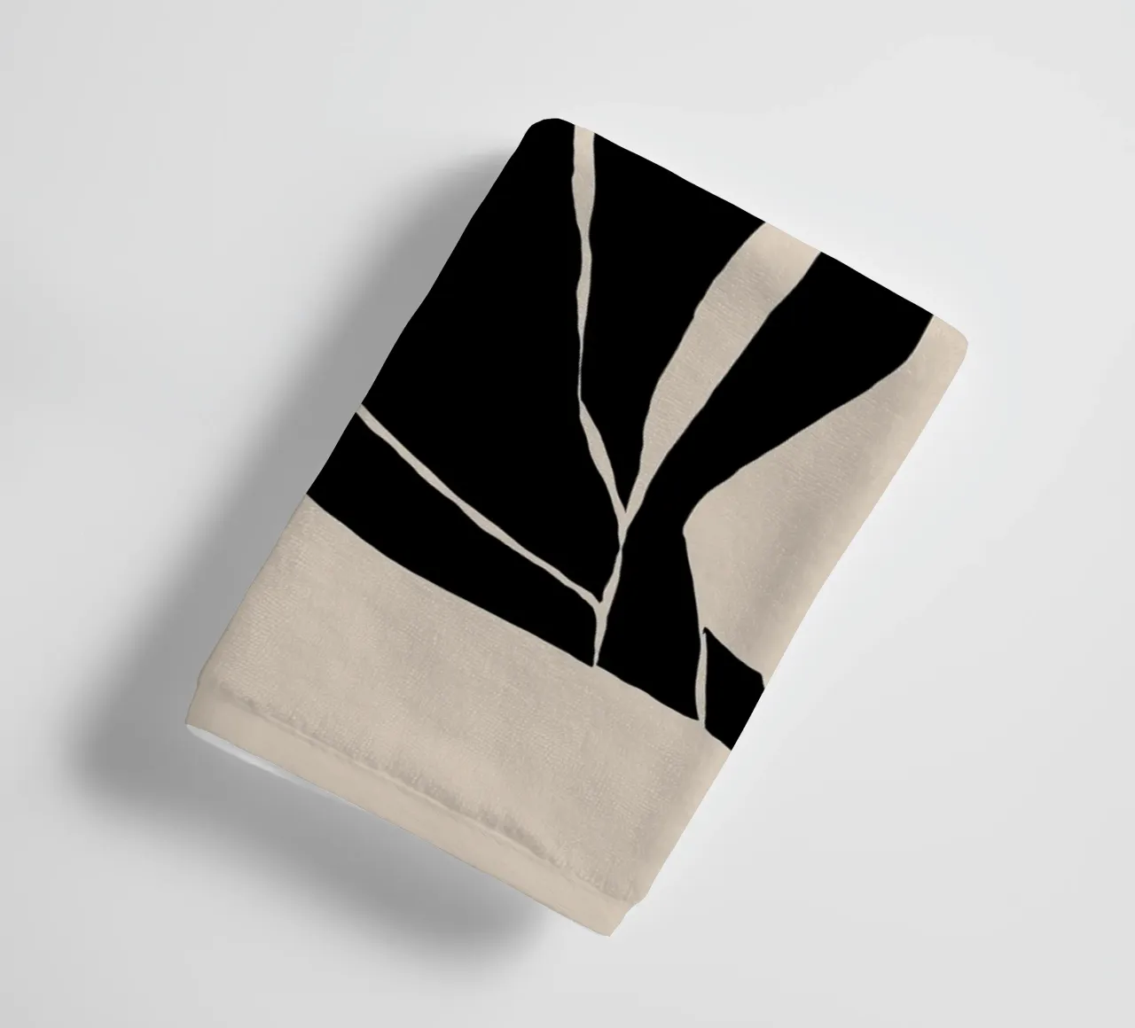 Silhouette di donna in posa rilassata asciugamano da bagno da Melloi Art Print