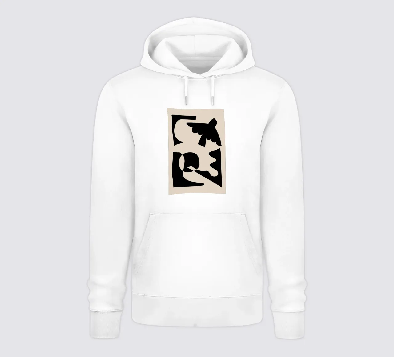 Forme astratte nere felpa con cappuccio da Melloi Art Print
