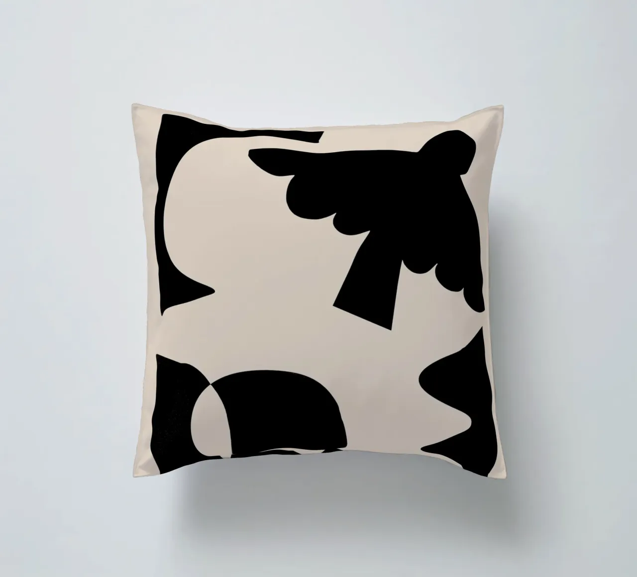 Forme astratte nere cuscino da Melloi Art Print