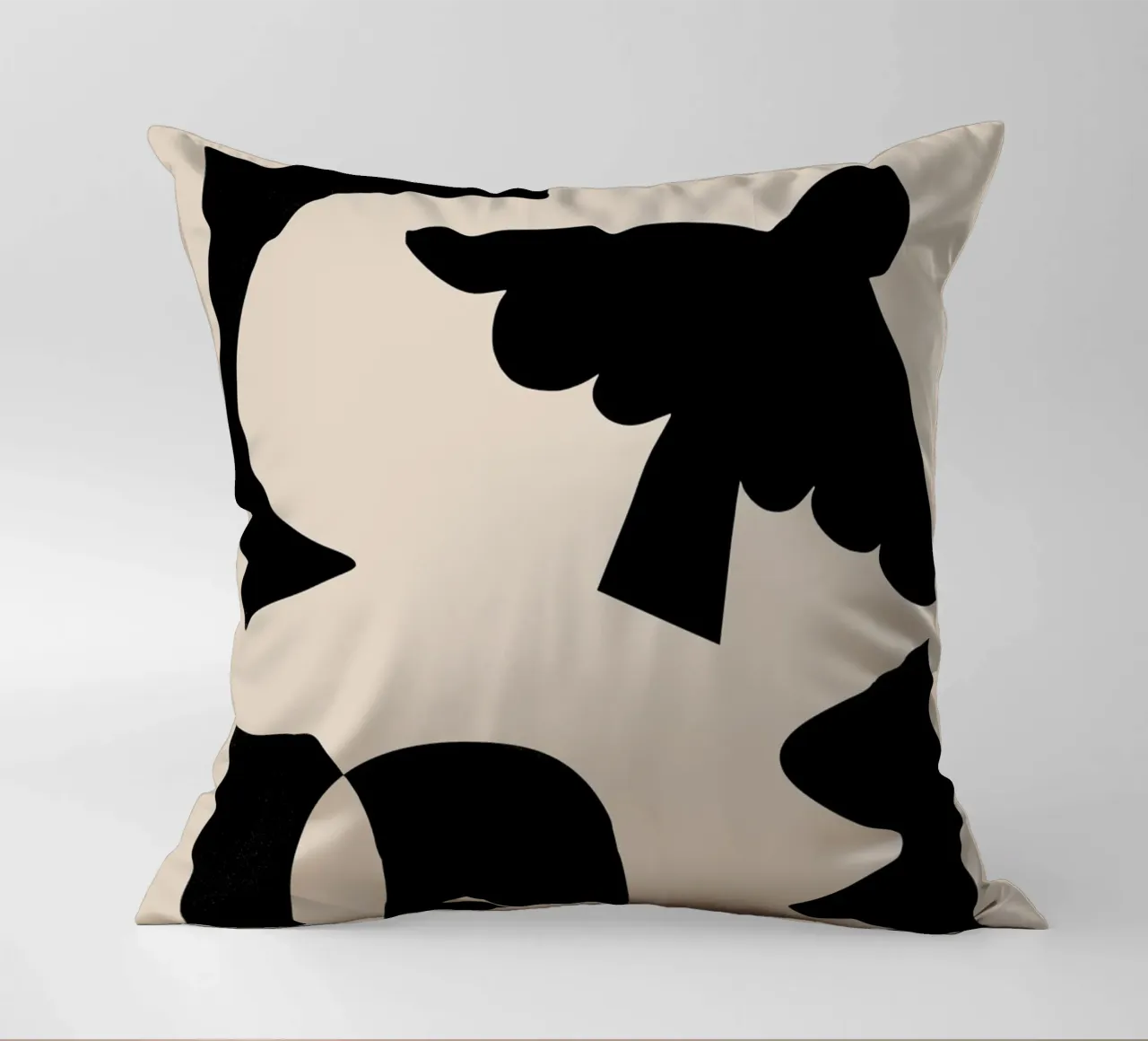 Forme astratte nere cuscino da Melloi Art Print
