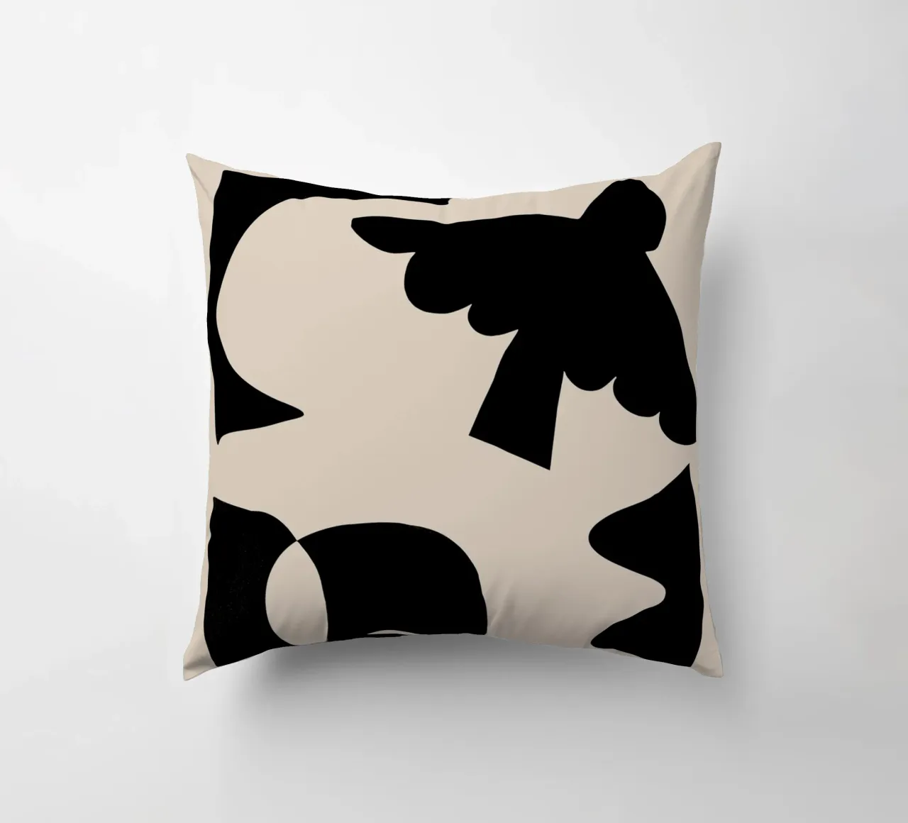 Forme astratte nere cuscino da Melloi Art Print