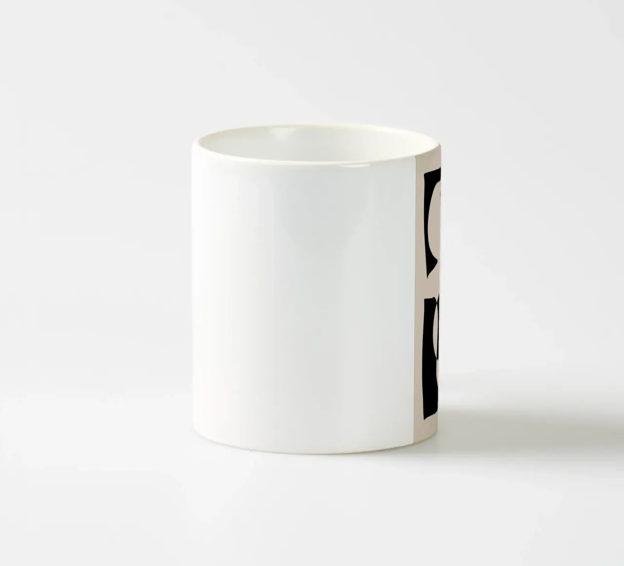 Forme astratte nere tazza in ceramica da Melloi Art Print