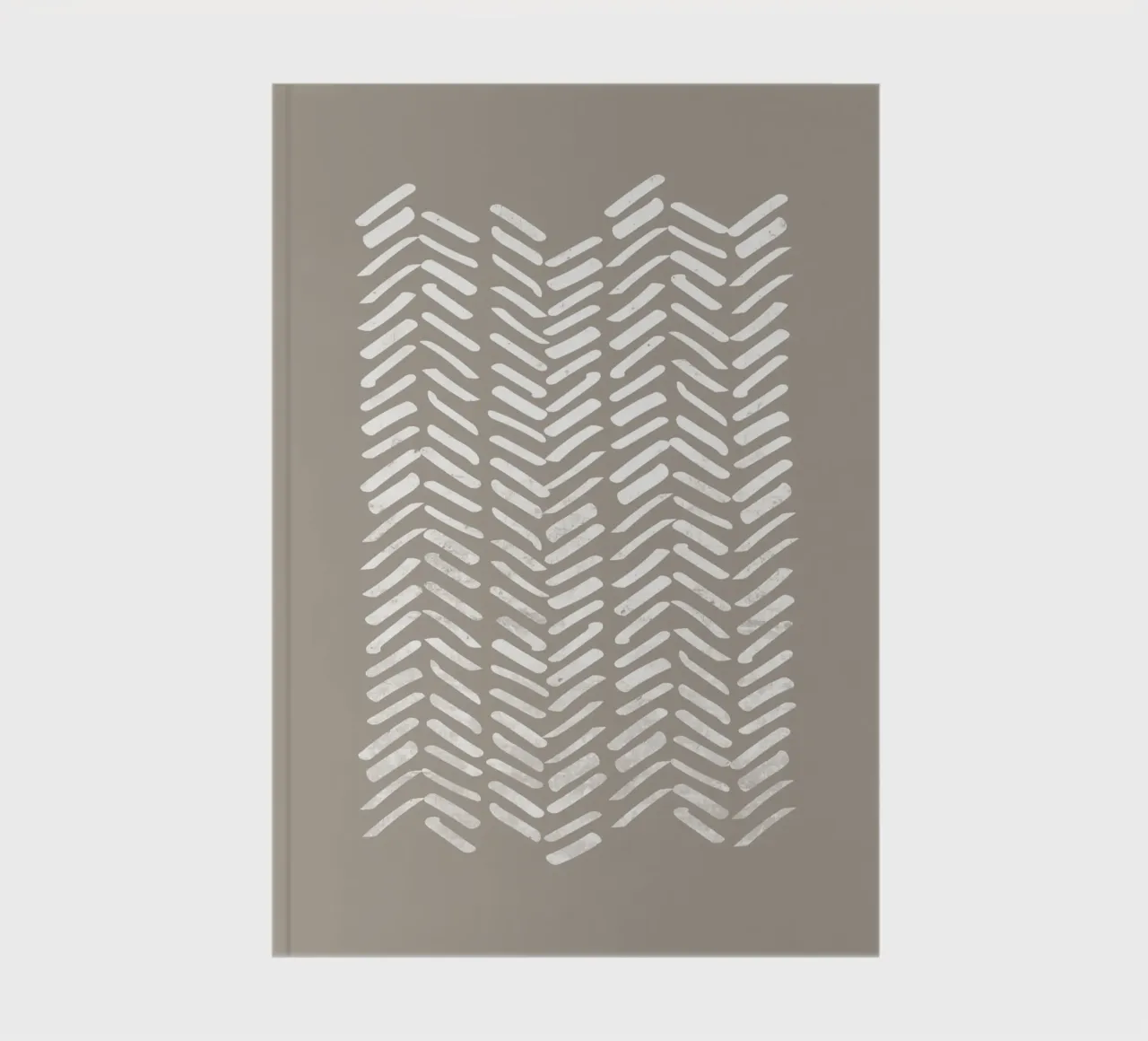 Abstract Chevron Pattern With White Lines notebook by Melloi Art Print