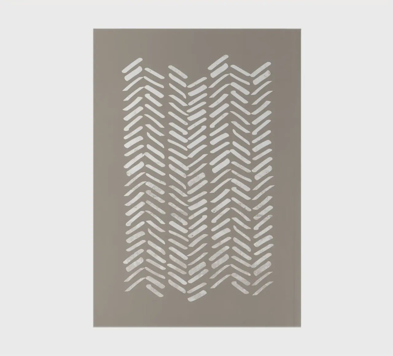 Abstract Chevron Pattern With White Lines notebook by Melloi Art Print