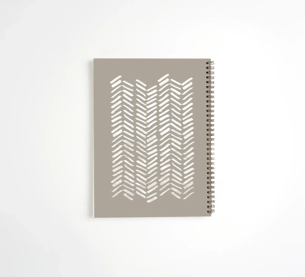 Abstract Chevron Pattern With White Lines spiral notebook by Melloi Art Print
