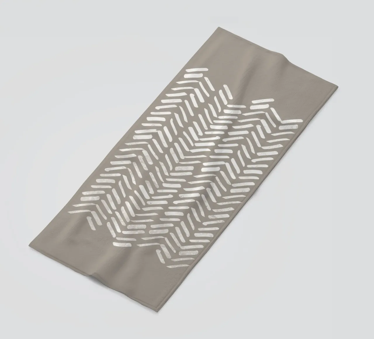 Abstract Chevron Pattern With White Lines beach towel by Melloi Art Print