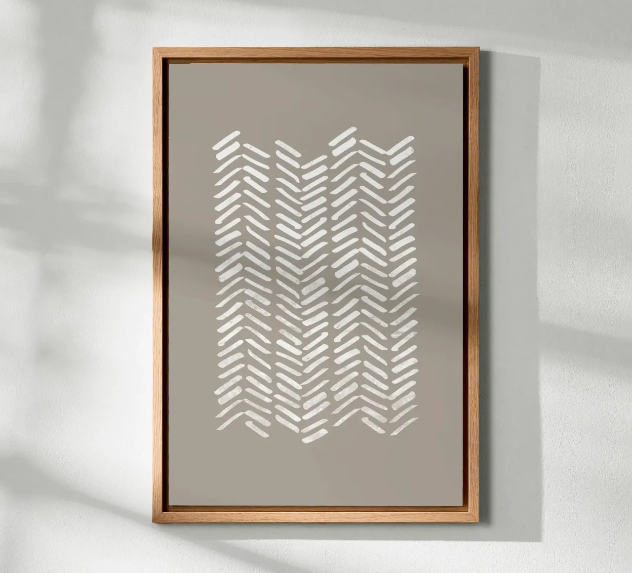 Abstract Chevron Pattern With White Lines canvas by Melloi Art Print