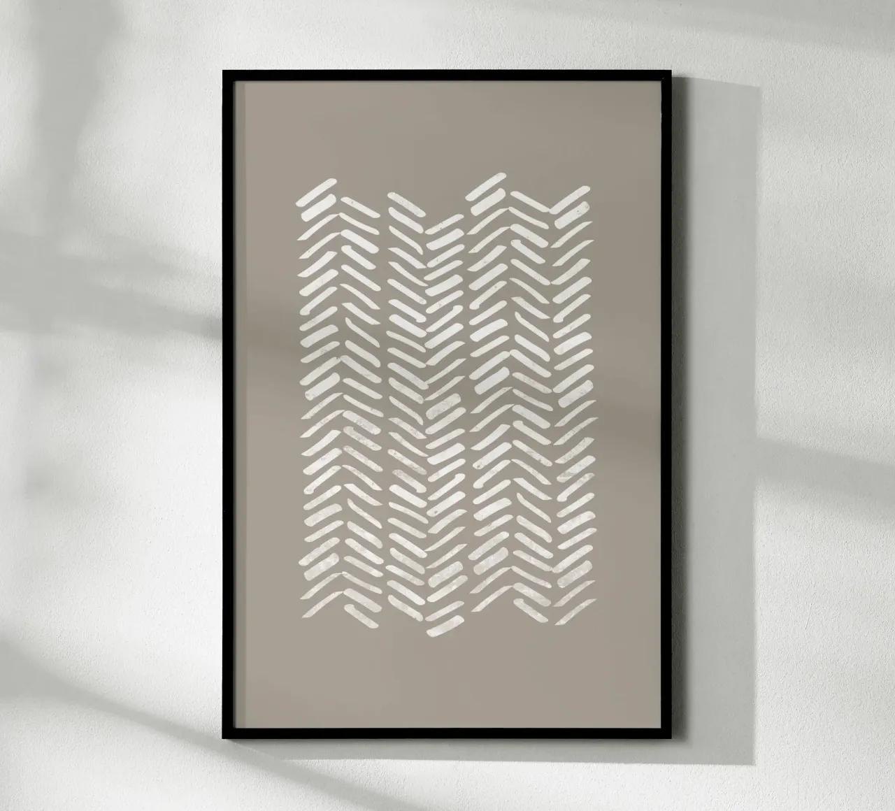 Abstract Chevron Pattern With White Lines hahnemühle by Melloi Art Print