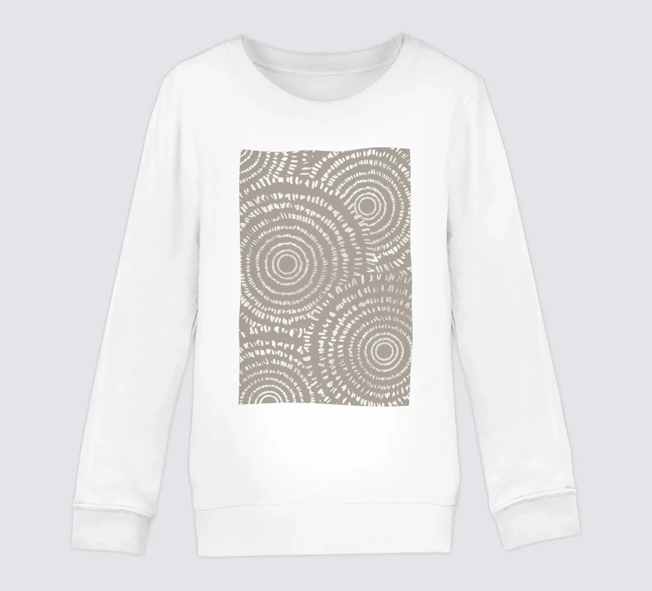 Cerchi astratti Linee tratteggiate felpa bambino da Melloi Art Print