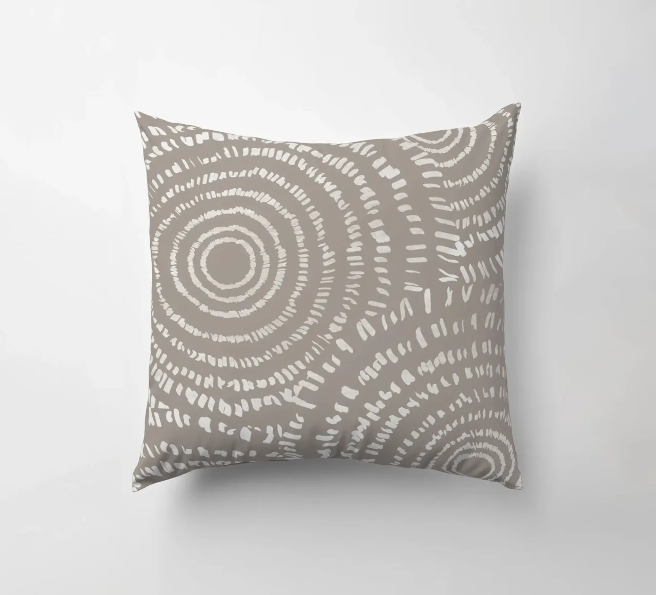 Abstract Circles Dashed Lines decorative cushion by Melloi Art Print