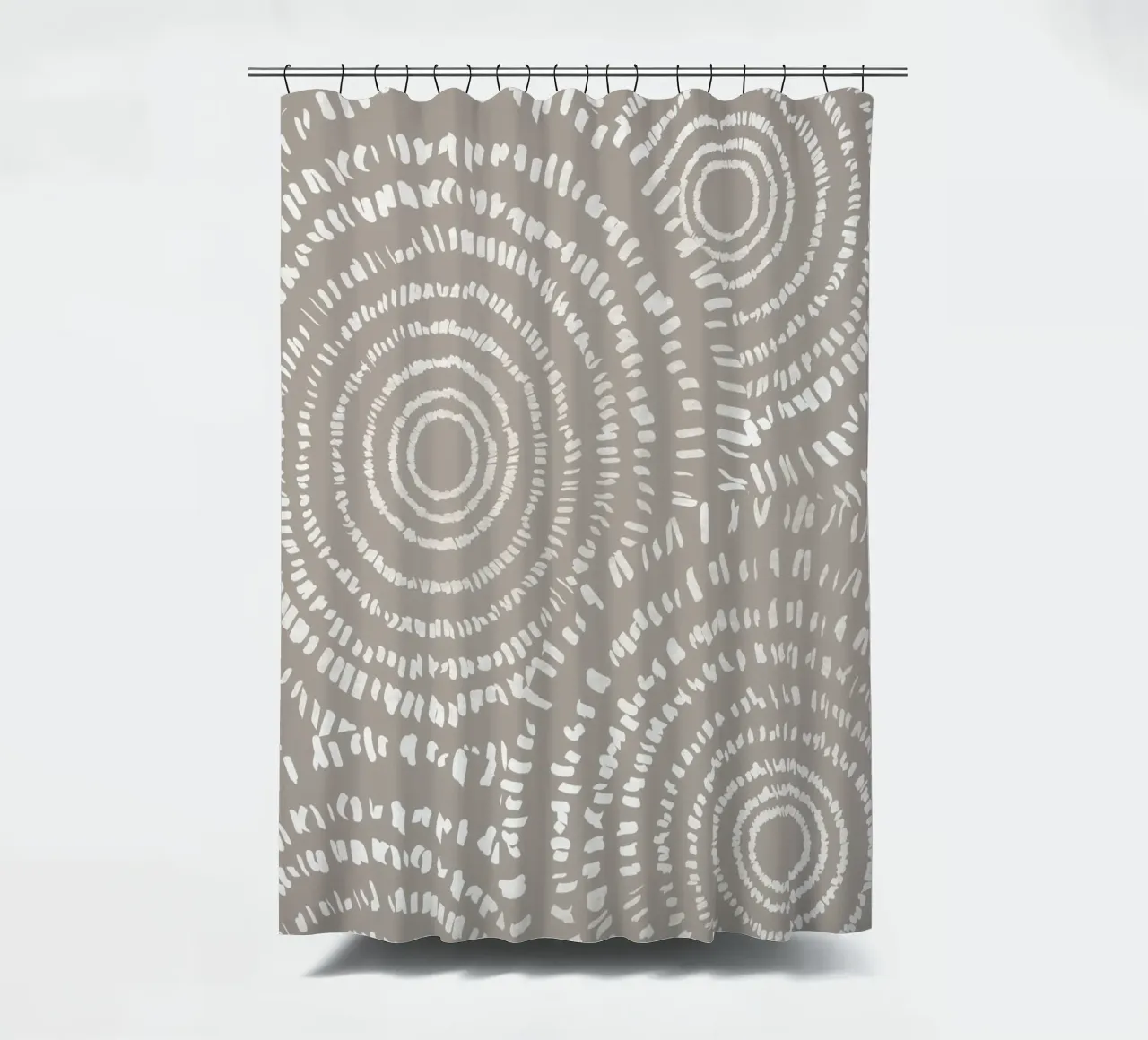 Abstract Circles Dashed Lines shower curtain by Melloi Art Print