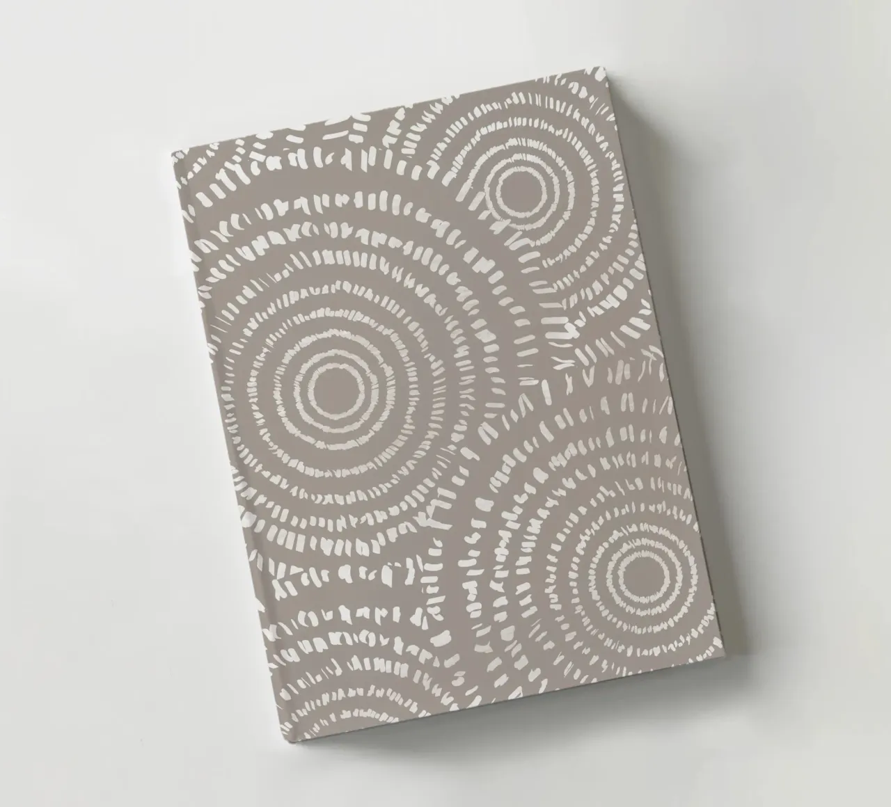 Abstract Circles Dashed Lines notebook by Melloi Art Print