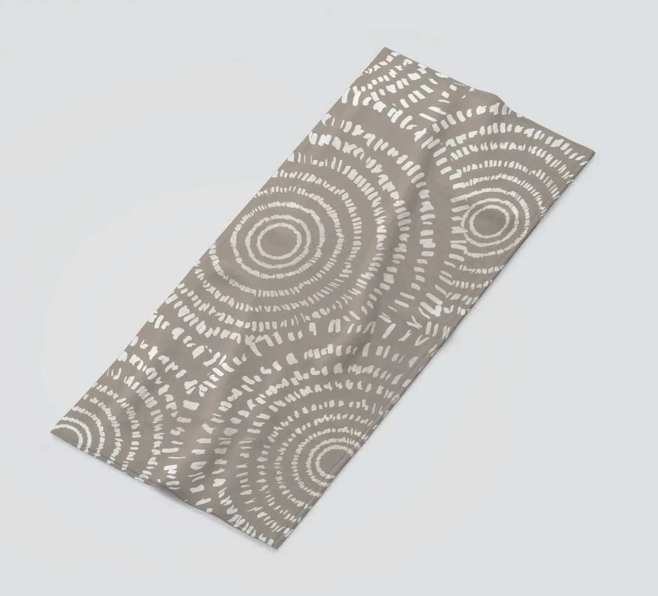 Abstract Circles Dashed Lines beach towel by Melloi Art Print