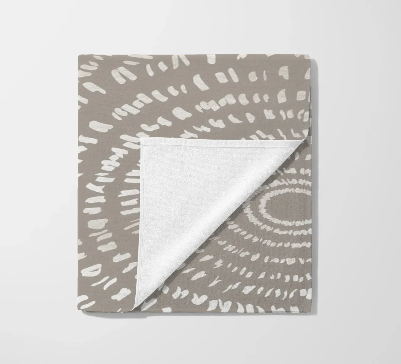Abstract Circles Dashed Lines beach towel by Melloi Art Print