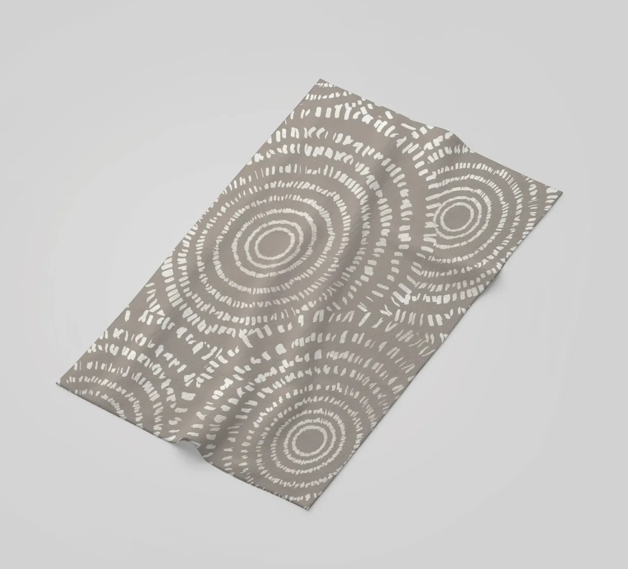 Abstract Circles Dashed Lines beach towel by Melloi Art Print