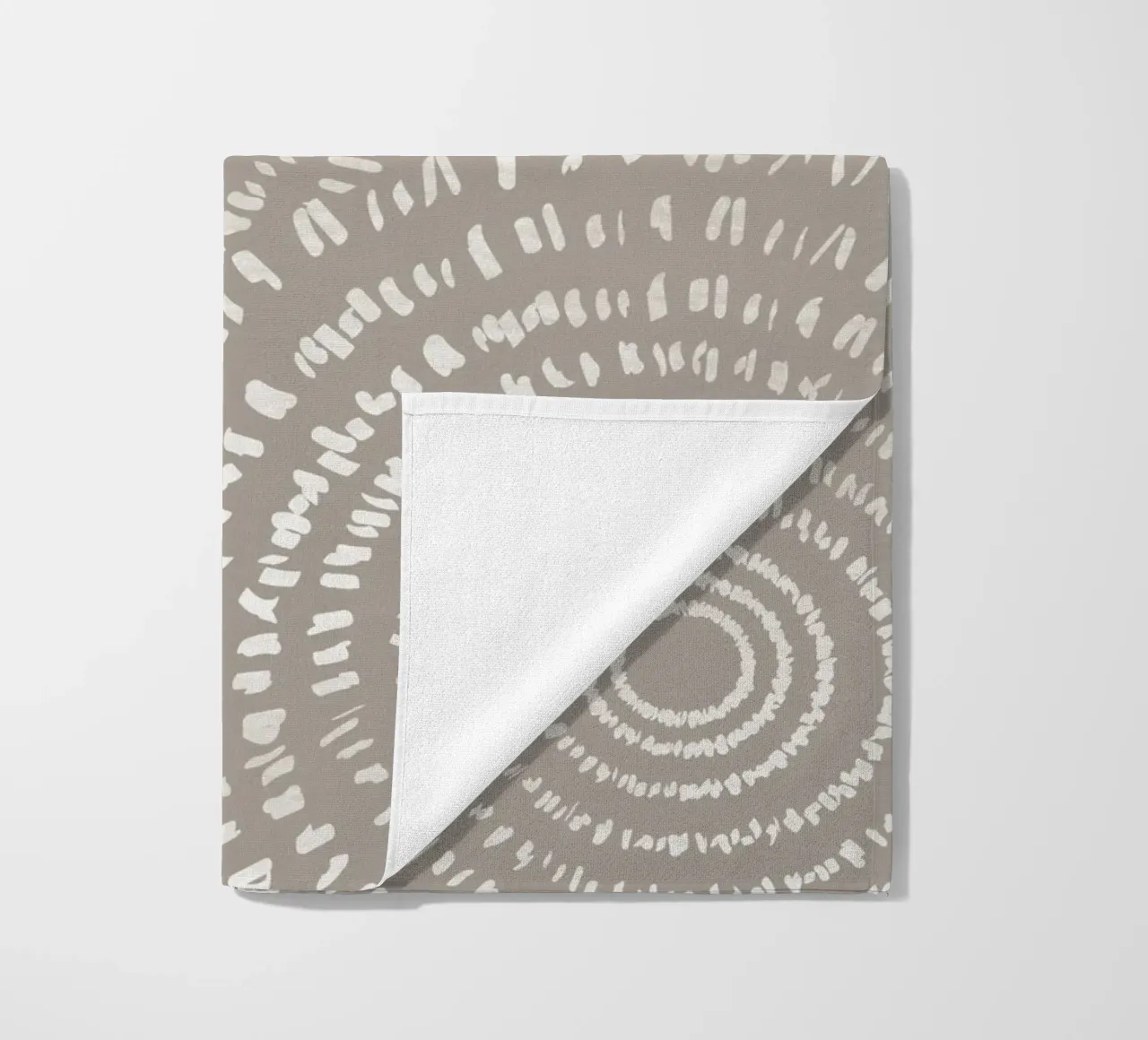 Abstract Circles Dashed Lines beach towel by Melloi Art Print