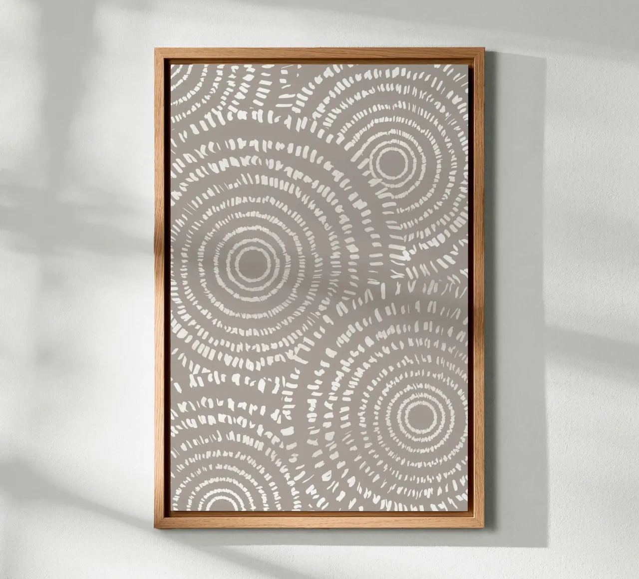 Abstract Circles Dashed Lines canvas by Melloi Art Print