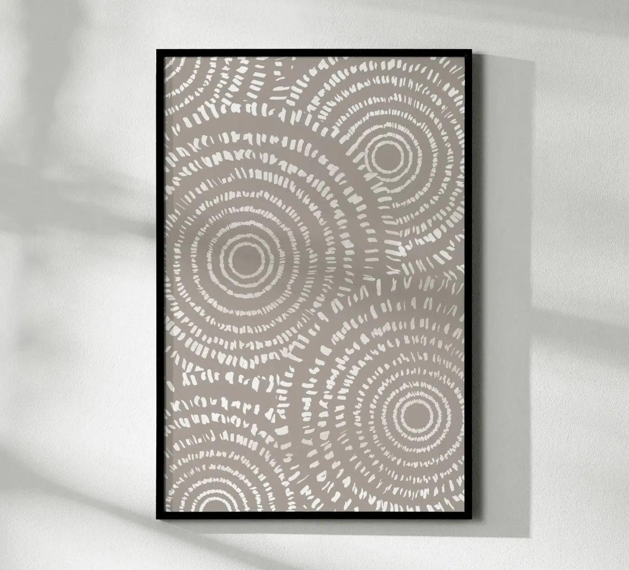 Abstract Circles Dashed Lines hahnemühle by Melloi Art Print