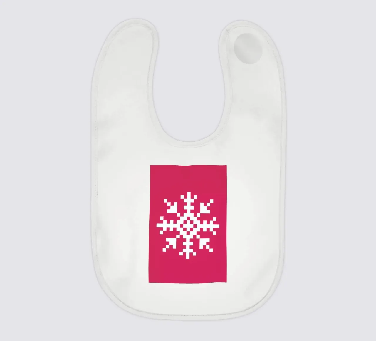 Pink Snowflake 3 bavaglino da Studio One