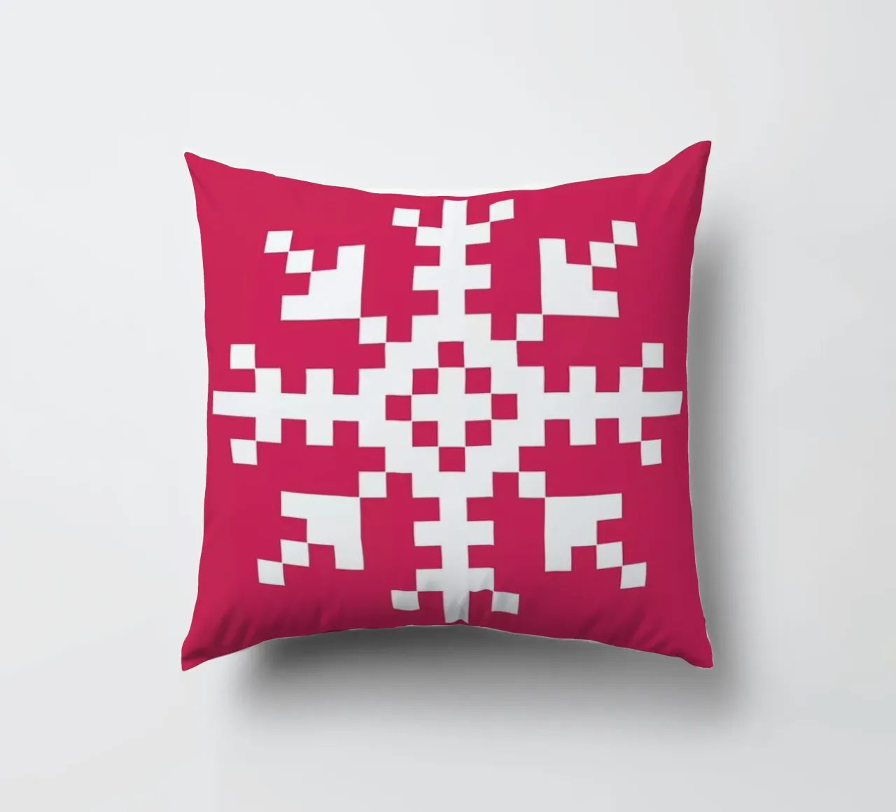 Pink Snowflake 3 cuscino da Studio One