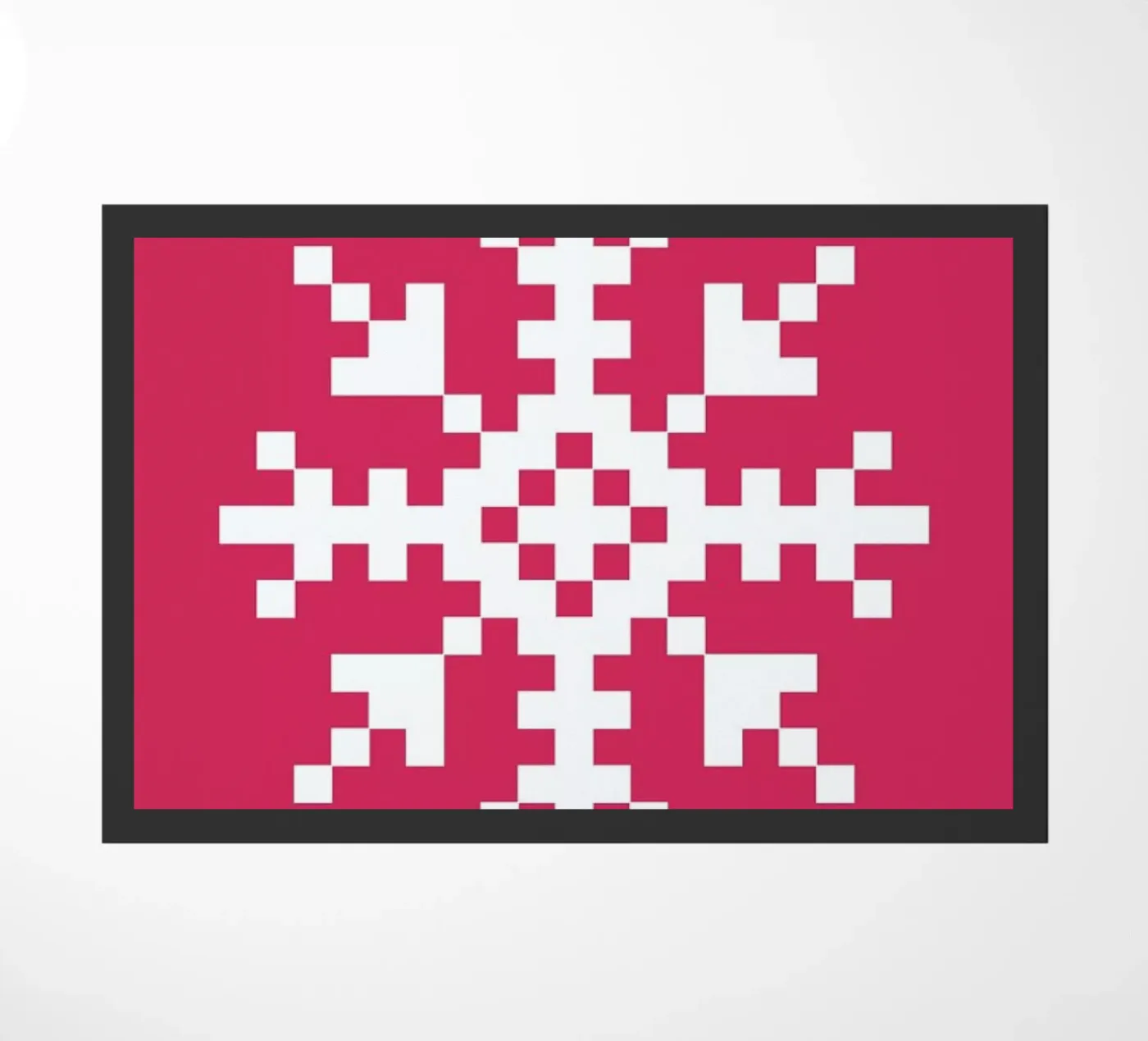 Pink Snowflake 3 deurmat van Studio One