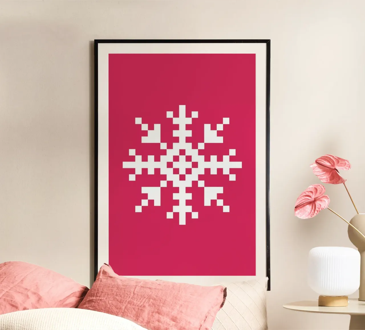 Pink Snowflake 3 carta hahnemühle da Studio One