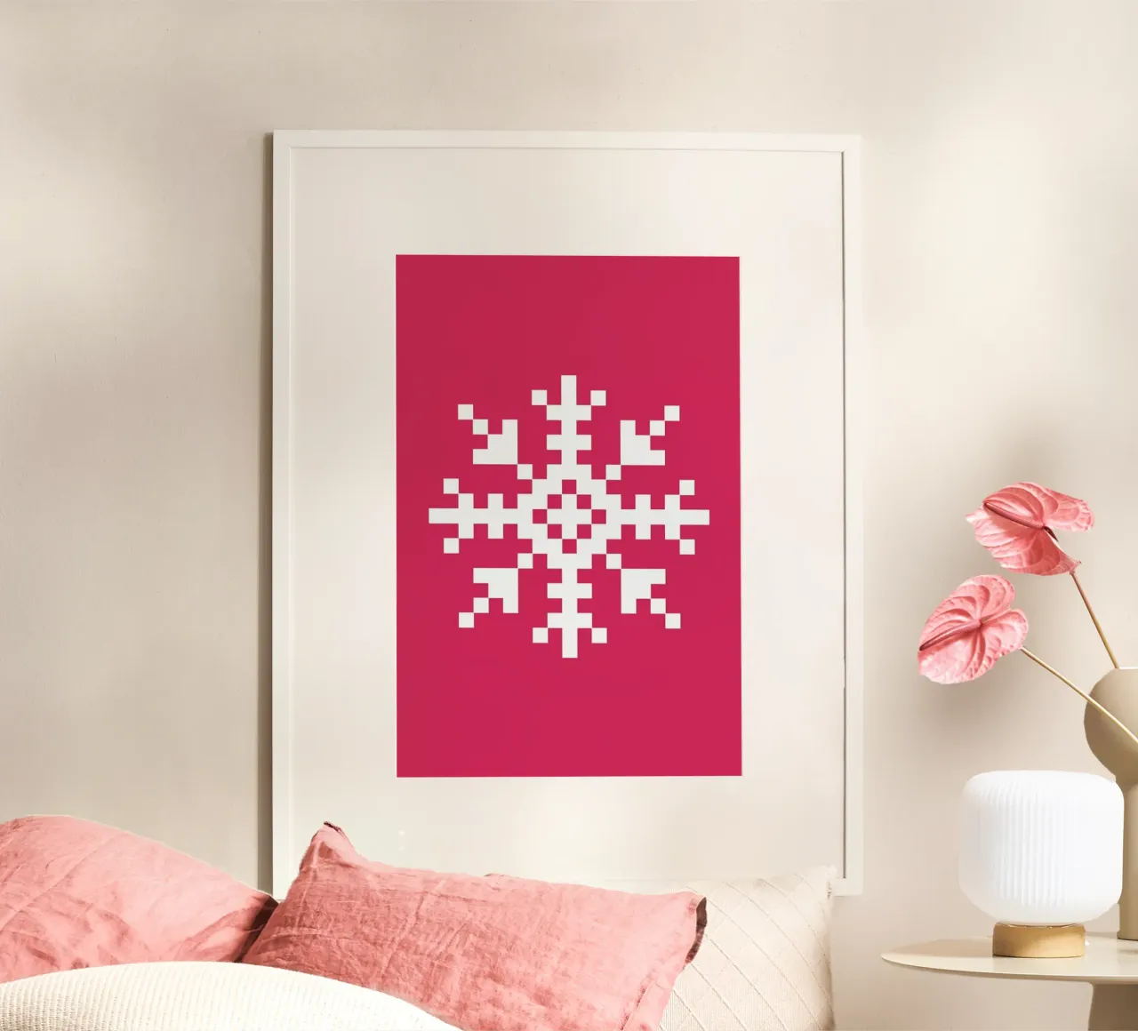 Pink Snowflake 3 carta hahnemühle da Studio One