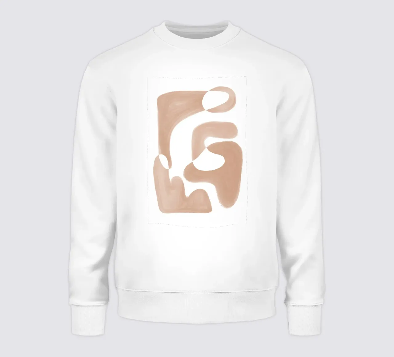 Abstract Brown Curved Shapes sweatshirt by Melloi Art Print