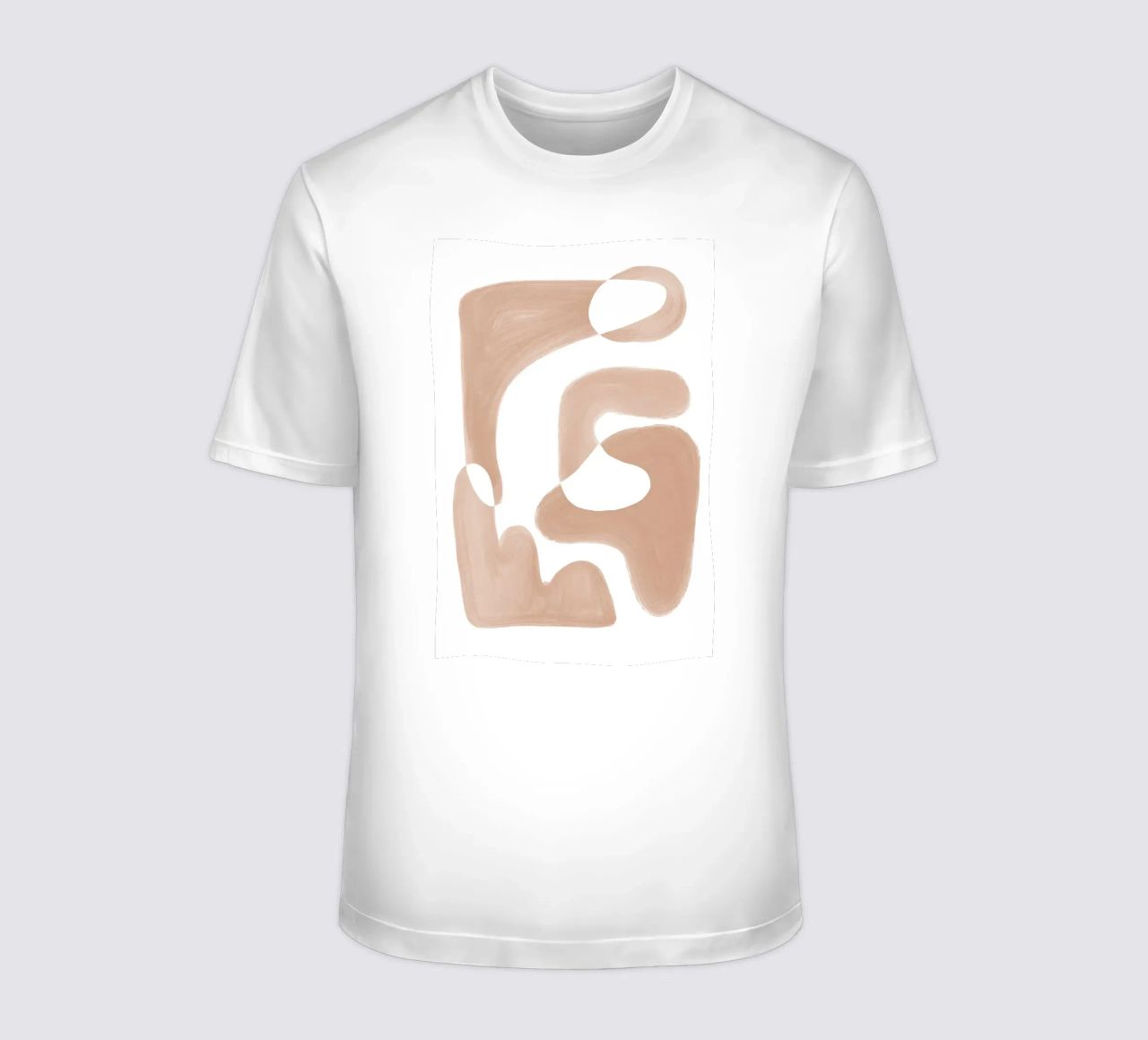 Forme astratte curve di colore marrone t-shirt da Melloi Art Print