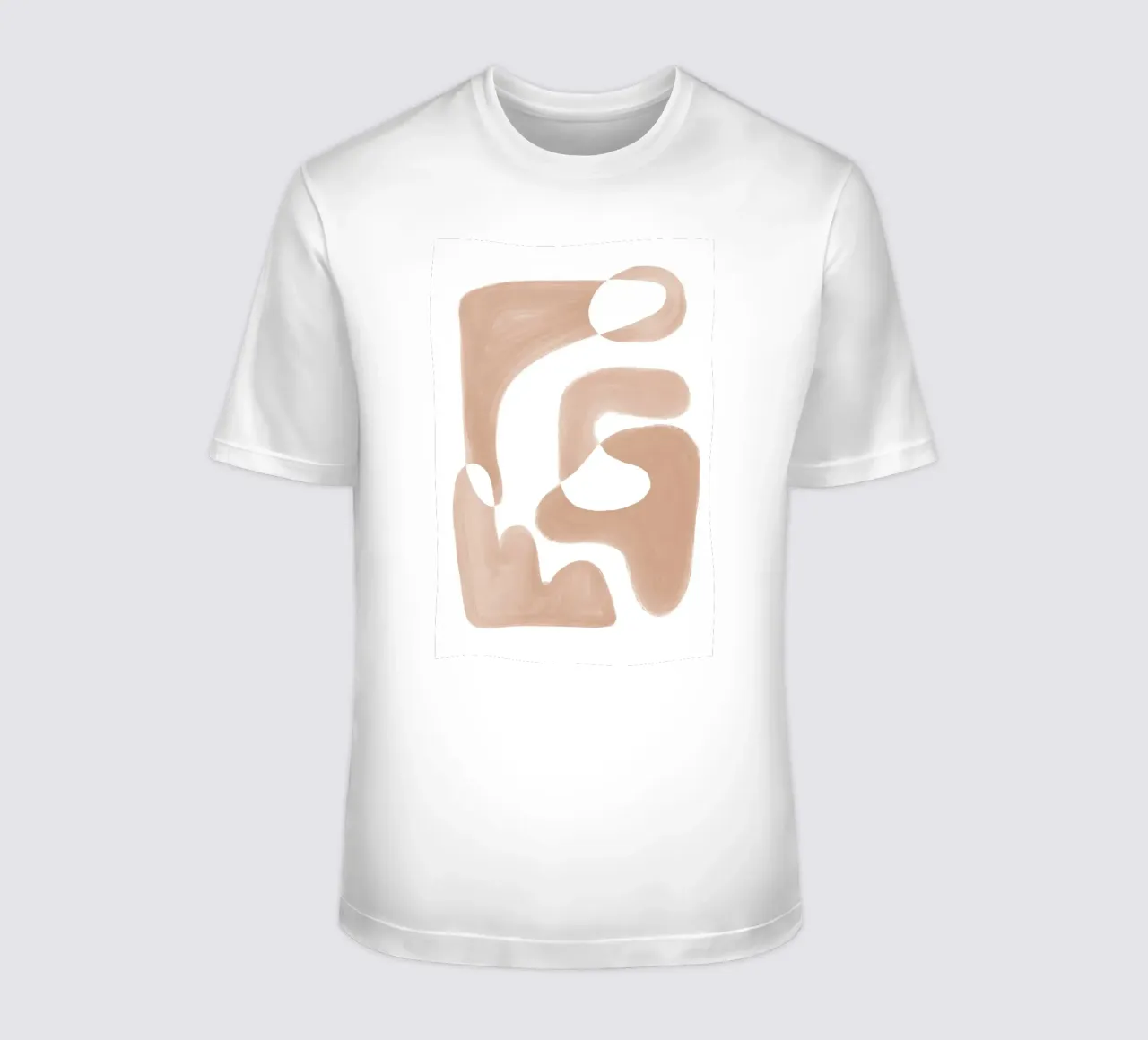 Forme astratte curve di colore marrone t-shirt da Melloi Art Print