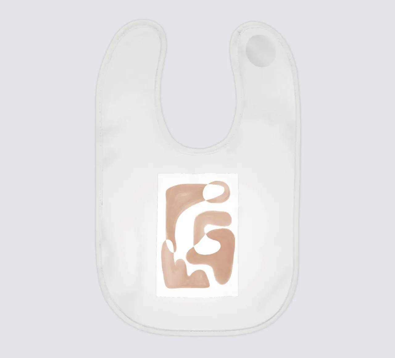 Forme astratte curve di colore marrone bavaglino da Melloi Art Print