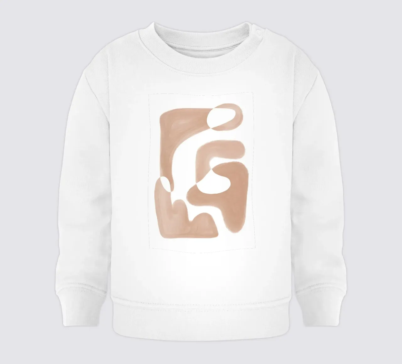Formes courbes brunes abstraites sweat pour bébé de Melloi Art Print
