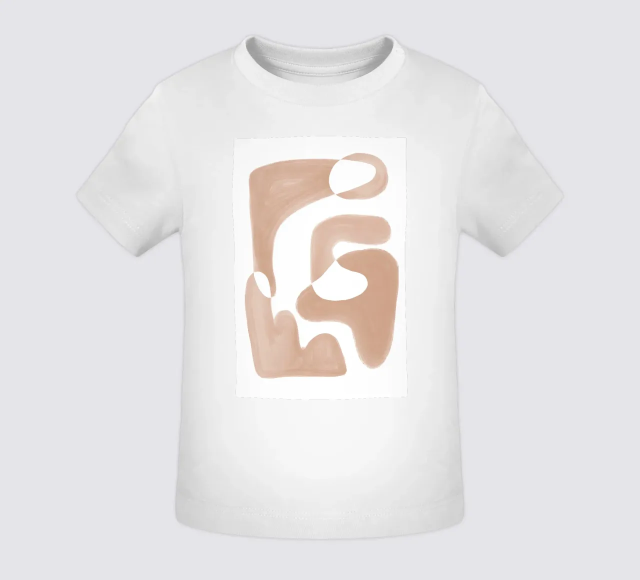 Forme astratte curve di colore marrone maglietta neonato da Melloi Art Print